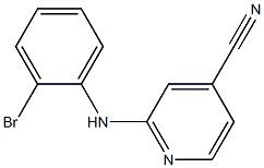2-[(2-bromophenyl)amino]isonicotinonitrile 结构式