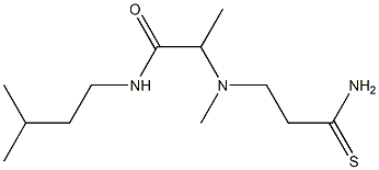 2-[(2-carbamothioylethyl)(methyl)amino]-N-(3-methylbutyl)propanamide 结构式