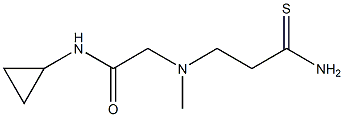 2-[(2-carbamothioylethyl)(methyl)amino]-N-cyclopropylacetamide 结构式