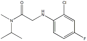 2-[(2-chloro-4-fluorophenyl)amino]-N-methyl-N-(propan-2-yl)acetamide 结构式