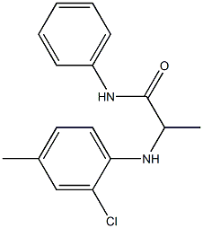 2-[(2-chloro-4-methylphenyl)amino]-N-phenylpropanamide 结构式