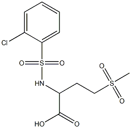 2-[(2-chlorobenzene)sulfonamido]-4-methanesulfonylbutanoic acid 结构式