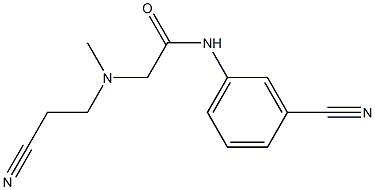 2-[(2-cyanoethyl)(methyl)amino]-N-(3-cyanophenyl)acetamide 结构式