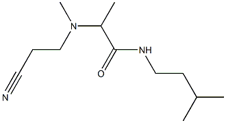 2-[(2-cyanoethyl)(methyl)amino]-N-(3-methylbutyl)propanamide 结构式
