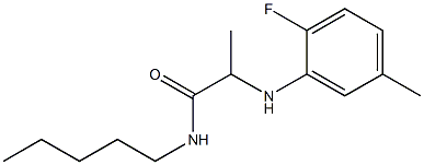 2-[(2-fluoro-5-methylphenyl)amino]-N-pentylpropanamide 结构式