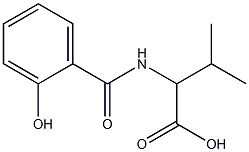 2-[(2-hydroxybenzoyl)amino]-3-methylbutanoic acid 结构式