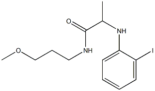 2-[(2-iodophenyl)amino]-N-(3-methoxypropyl)propanamide 结构式