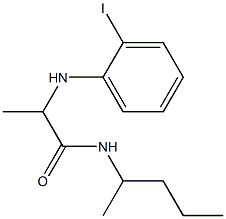 2-[(2-iodophenyl)amino]-N-(pentan-2-yl)propanamide 结构式