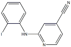 2-[(2-iodophenyl)amino]pyridine-4-carbonitrile 结构式