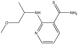 2-[(2-methoxy-1-methylethyl)amino]pyridine-3-carbothioamide 结构式