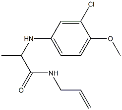 2-[(3-chloro-4-methoxyphenyl)amino]-N-(prop-2-en-1-yl)propanamide 结构式