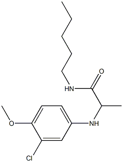 2-[(3-chloro-4-methoxyphenyl)amino]-N-pentylpropanamide 结构式