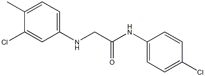 2-[(3-chloro-4-methylphenyl)amino]-N-(4-chlorophenyl)acetamide 结构式