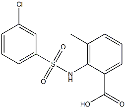 2-[(3-chlorobenzene)sulfonamido]-3-methylbenzoic acid 结构式