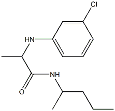 2-[(3-chlorophenyl)amino]-N-(pentan-2-yl)propanamide 结构式