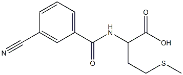 2-[(3-cyanophenyl)formamido]-4-(methylsulfanyl)butanoic acid 结构式