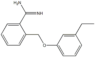 2-[(3-ethylphenoxy)methyl]benzenecarboximidamide 结构式