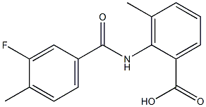 2-[(3-fluoro-4-methylbenzoyl)amino]-3-methylbenzoic acid 结构式