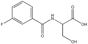 2-[(3-fluorobenzoyl)amino]-3-hydroxypropanoic acid 结构式