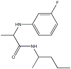 2-[(3-fluorophenyl)amino]-N-(pentan-2-yl)propanamide 结构式