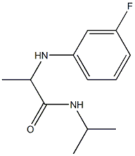 2-[(3-fluorophenyl)amino]-N-(propan-2-yl)propanamide 结构式