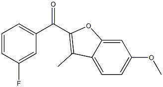 2-[(3-fluorophenyl)carbonyl]-6-methoxy-3-methyl-1-benzofuran 结构式