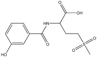 2-[(3-hydroxyphenyl)formamido]-4-methanesulfonylbutanoic acid 结构式