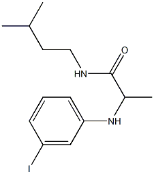 2-[(3-iodophenyl)amino]-N-(3-methylbutyl)propanamide 结构式