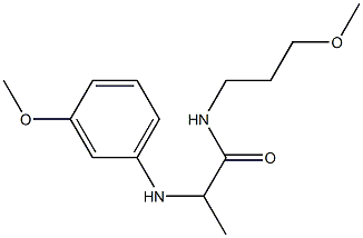 2-[(3-methoxyphenyl)amino]-N-(3-methoxypropyl)propanamide 结构式