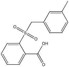 2-[(3-methylbenzyl)sulfonyl]benzoic acid 结构式