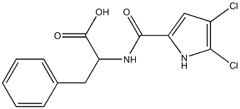 2-[(4,5-dichloro-1H-pyrrol-2-yl)formamido]-3-phenylpropanoic acid 结构式