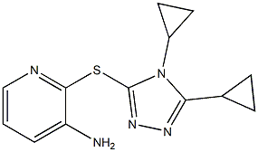 2-[(4,5-dicyclopropyl-4H-1,2,4-triazol-3-yl)sulfanyl]pyridin-3-amine 结构式