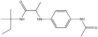 2-[(4-acetamidophenyl)amino]-N-(2-methylbutan-2-yl)propanamide 结构式