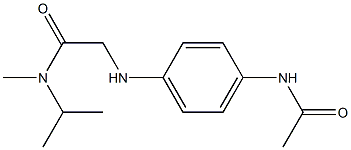2-[(4-acetamidophenyl)amino]-N-methyl-N-(propan-2-yl)acetamide 结构式