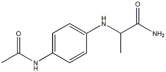 2-[(4-acetamidophenyl)amino]propanamide 结构式