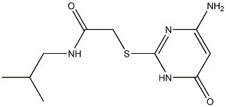 2-[(4-amino-6-oxo-1,6-dihydropyrimidin-2-yl)sulfanyl]-N-(2-methylpropyl)acetamide 结构式