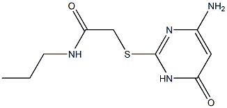 2-[(4-amino-6-oxo-1,6-dihydropyrimidin-2-yl)sulfanyl]-N-propylacetamide 结构式