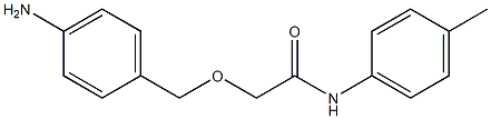 2-[(4-aminophenyl)methoxy]-N-(4-methylphenyl)acetamide 结构式