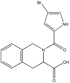 2-[(4-bromo-1H-pyrrol-2-yl)carbonyl]-1,2,3,4-tetrahydroisoquinoline-3-carboxylic acid 结构式