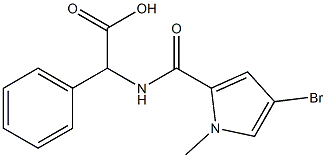 2-[(4-bromo-1-methyl-1H-pyrrol-2-yl)formamido]-2-phenylacetic acid 结构式