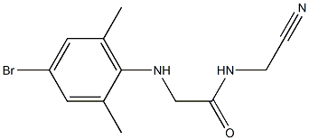 2-[(4-bromo-2,6-dimethylphenyl)amino]-N-(cyanomethyl)acetamide 结构式