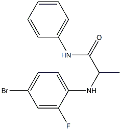 2-[(4-bromo-2-fluorophenyl)amino]-N-phenylpropanamide 结构式