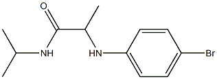 2-[(4-bromophenyl)amino]-N-(propan-2-yl)propanamide 结构式