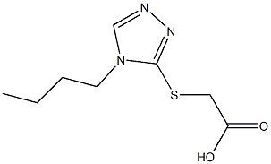 2-[(4-butyl-4H-1,2,4-triazol-3-yl)sulfanyl]acetic acid 结构式