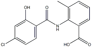 2-[(4-chloro-2-hydroxybenzene)amido]-3-methylbenzoic acid 结构式