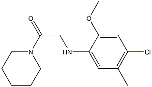 2-[(4-chloro-2-methoxy-5-methylphenyl)amino]-1-(piperidin-1-yl)ethan-1-one 结构式