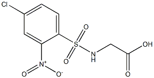 2-[(4-chloro-2-nitrobenzene)sulfonamido]acetic acid 结构式