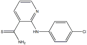 2-[(4-chlorophenyl)amino]pyridine-3-carbothioamide 结构式