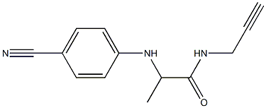2-[(4-cyanophenyl)amino]-N-(prop-2-yn-1-yl)propanamide 结构式