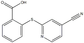 2-[(4-cyanopyridin-2-yl)thio]benzoic acid 结构式